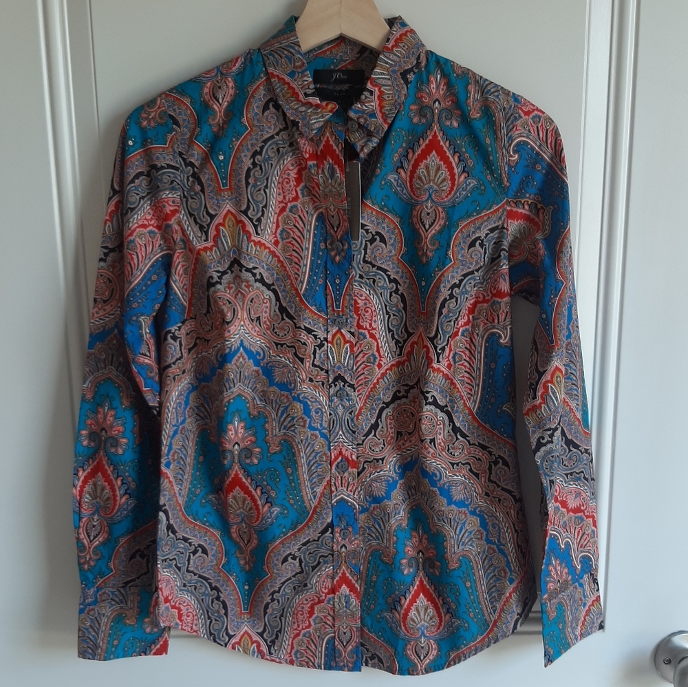 NWT J Crew Button Front Slim Perfect Shirt Size 0